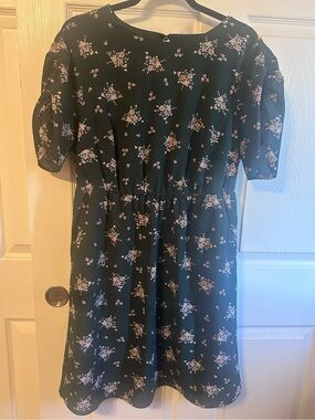 Torrid Dark Green Dress with Pink Floral Print